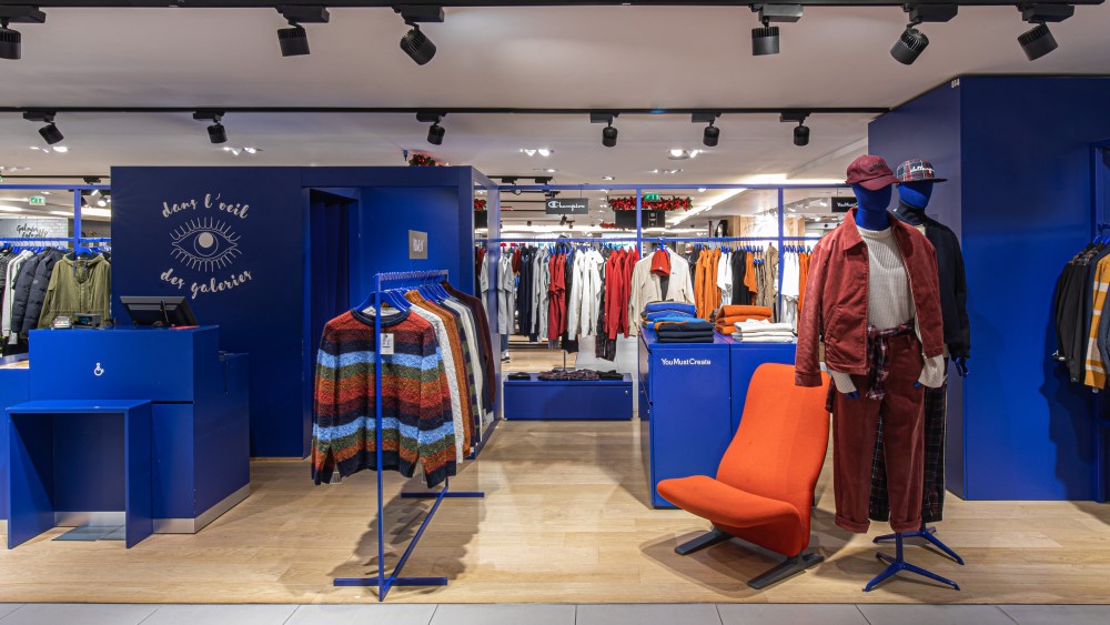 The Galeries Lafayette men's department.