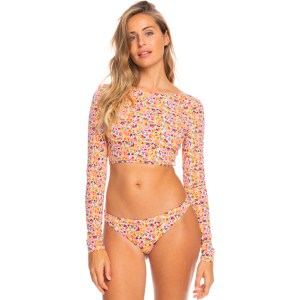 roxy rash guard and bikini bottoms