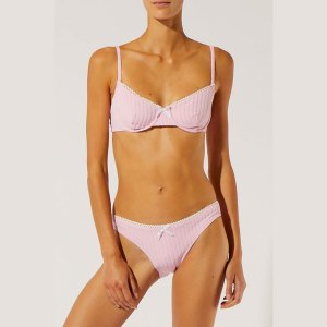 solid and striped bikini