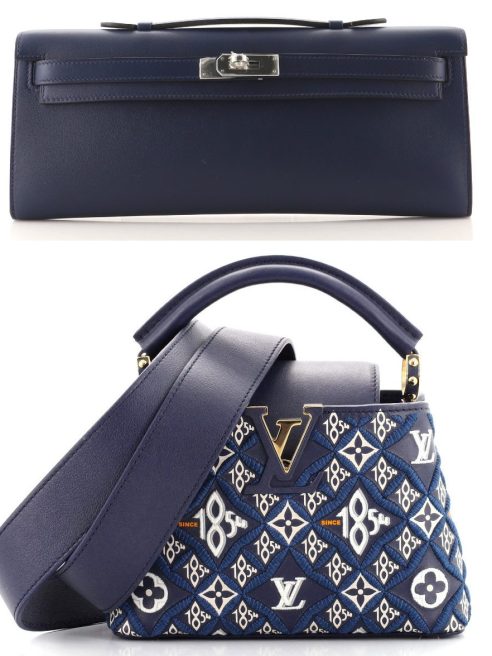 Rare items like the Hermes Kelly Cut Pochette Swift and this limited edition Louis Vuitton Capucines mini calfskin bag will be available at auction.