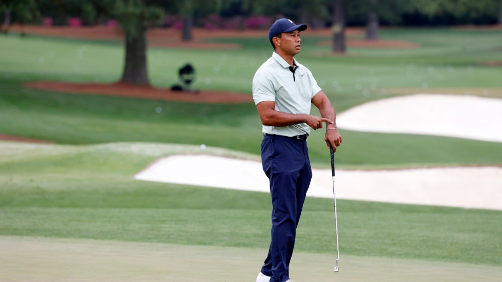 Nike athlete Tiger Woods steps out in FootJoy golf shoes ahead of the 2022 Masters Tournament.