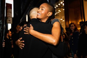 Olivier Rousteing and Ysaunny Brito