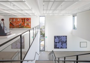 Installation view of the Marshall Gallery and Cohn Gallery inside MCASD’s new La Jolla flagship by Selldorf Architects.