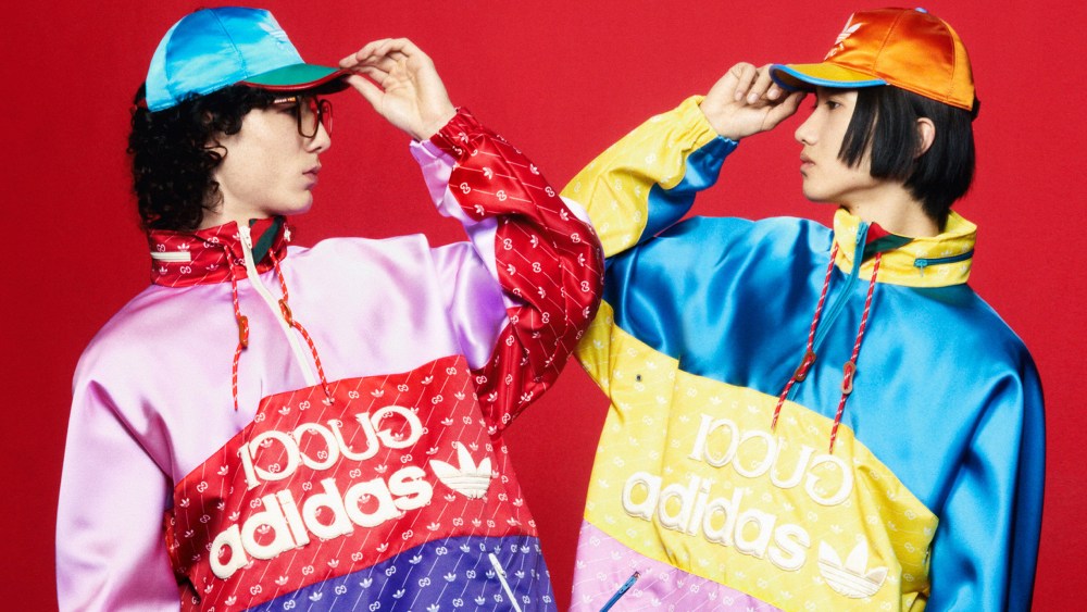 Looks from the Adidas x Gucci collection.