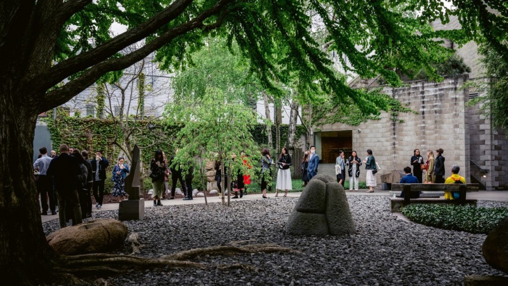The sculptor garden at the Noguchi Museum.