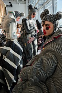 Backstage at Thom Browne RTW Fall 2022