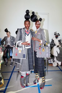 Backstage at Thom Browne RTW Fall 2022