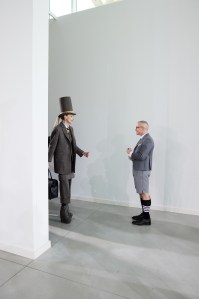 Backstage at Thom Browne RTW Fall 2022