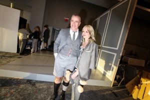 Thom Browne and Maisie Williams