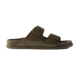 Birkenstock 1774 Arizona Buckled Leather Slides