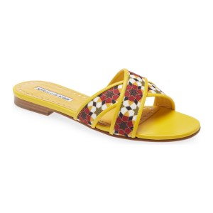 Manolo Blahnik Ifneta Crisscross Printed Sandals