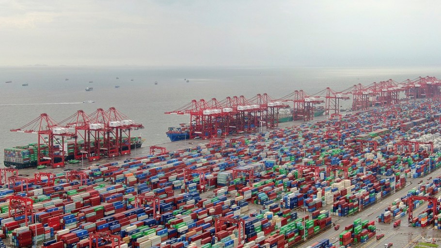 The Freightos Baltic Global index fell 7 percent to $8,747 per FEU in April, driven by the slowdown of available exports out of China.