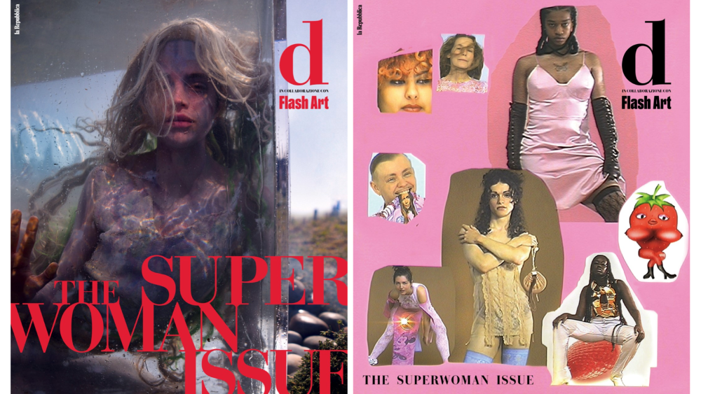 Two covers of weekly magazine D, a supplement to newspaper La Repubblica.