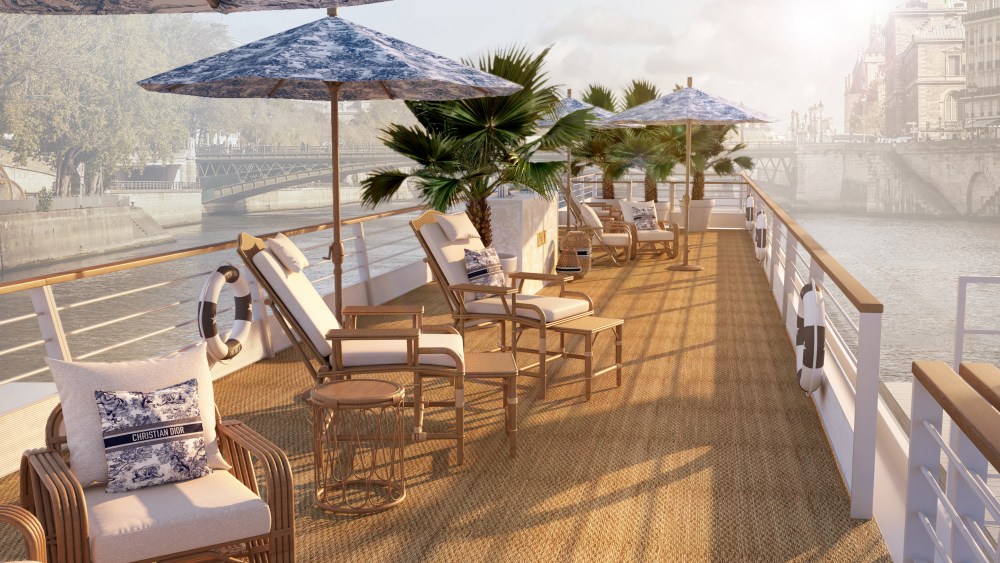 A rendering of the Dior Spa Cheval Blanc Paris boat