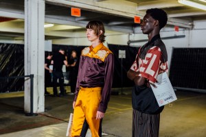 Backstage at Dries Van Noten Men’s Spring 2023