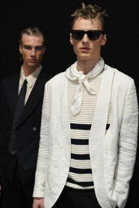 Backstage at Emporio Armani MenÕs Spring 2023