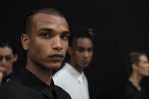 Backstage at Emporio Armani MenÕs Spring 2023