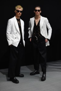 Backstage at Emporio Armani MenÕs Spring 2023