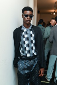 Backstage at Giorgio Armani Men’s Spring 2023