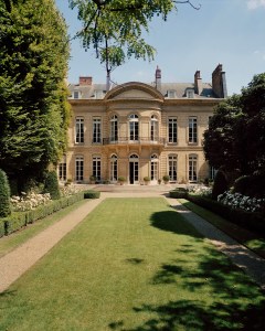 The facade of the Hôtel d'Ourrouer, Hubert de Givenchy's home in Paris