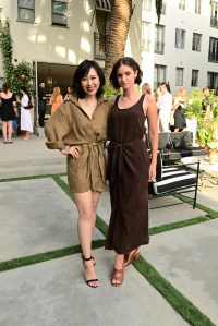 LOS ANGELES, CALIFORNIA - JUNE 02: (L-R) Ramona Young and Christina Kartchner are seen as Moda Operandi celebrates the launch of the Ciao Lucia x Anemos  Collaboration at Villa Carlotta on June 02, 2022 in Los Angeles, California. (Photo by Stefanie Keenan/Getty Images for Anemos)