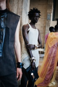 Backstage at Rick Owens Men's Spring 2022