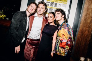 Jonathan Groff, Zach Braff, Lea Michele and Darren Criss