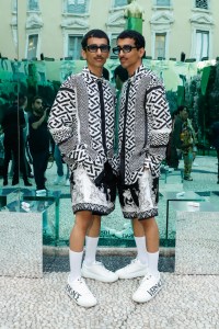 Front row at Versace Men's Spring 2023