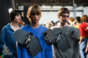 Backstage at JW Anderson Men's Spring 2023
