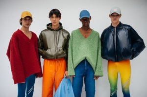 Backstage at Loewe Men's Spring 2023