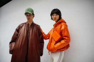 Backstage at Loewe Men's Spring 2023