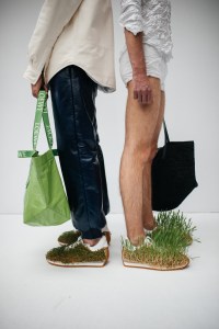 Backstage at Loewe Men's Spring 2023