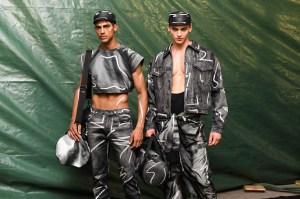 Backstage at Moschino Men's Spring 2023