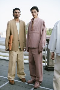 Backstage at Zegna Men's Spring 2023