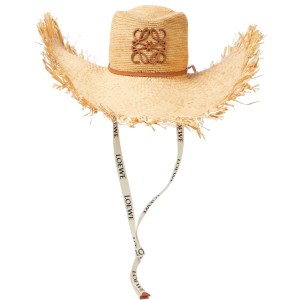 Loewe Paula's Ibiza Anagram Fringed Raffia Hat