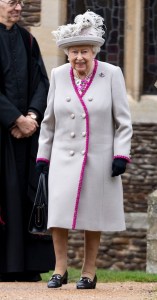 KING'S LYNN, ENGLAND - DECEMBER 25: Queen Elizabeth II attends Christmas Day Church service at Church of St Mary Magdalene on the Sandringham estate on December 25, 2018 in King's Lynn, England. (Photo by Mark Cuthbert/UK Press via Getty Images)