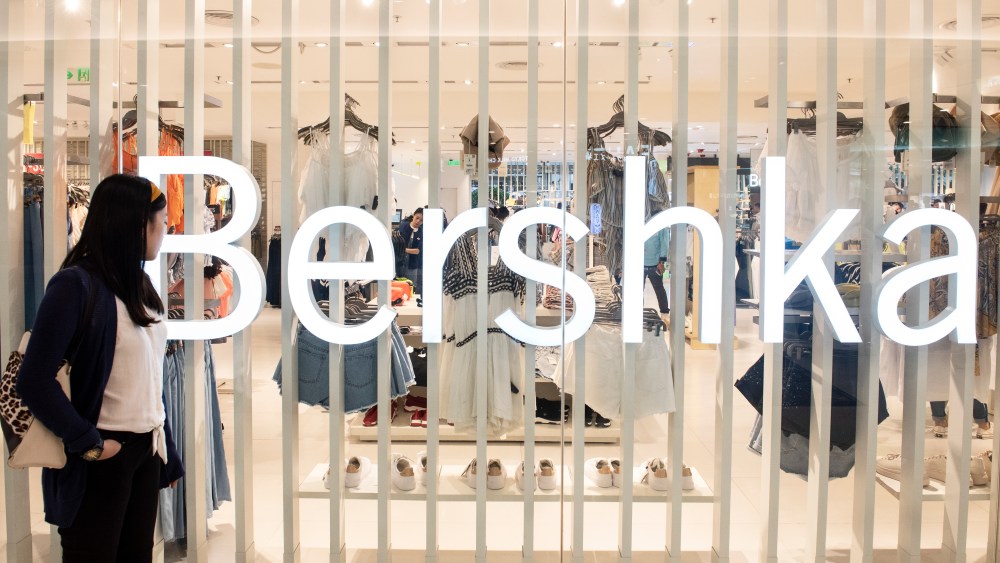 panish multinational clothing company brand Bershka store seen in Hong Kong shopping mall.
