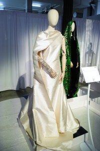 A piece displayed at the “Saudi 100 Brands Fashion Exhibition” showing in Manhattan’s  Iron23.