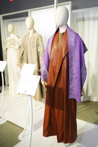 A piece displayed at the “Saudi 100 Brands Fashion Exhibition” showing in Manhattan’s  Iron23.