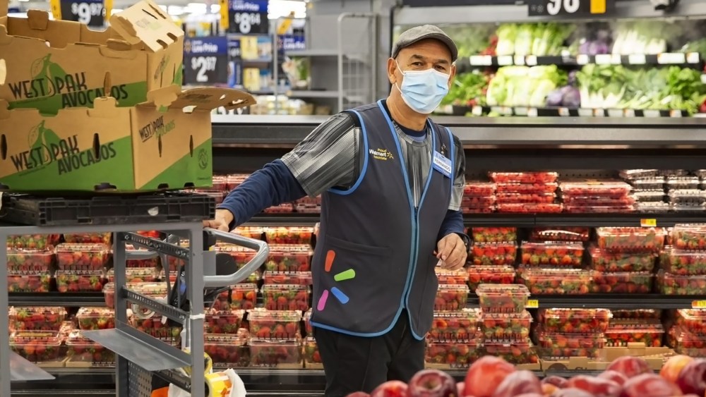 walmart strawberries associate mask