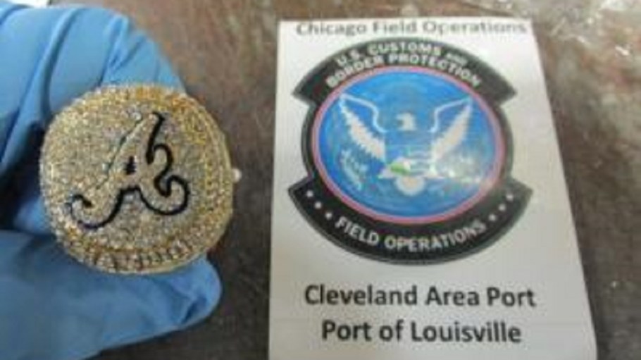 CBP officers in two cities seized counterfeit championship rings and pro sports jerseys that, if genuine, would be worth $288,350.
