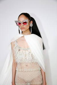 Backstage at Giambattista Valli Couture Fall 2022