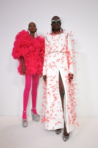 Backstage at Giambattista Valli Couture Fall 2022