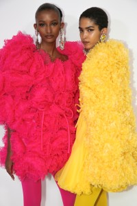 Backstage at Giambattista Valli Couture Fall 2022