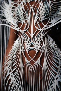 Backstage at Iris van Herpen Couture Fall 2022