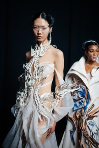 Backstage at Iris van Herpen Couture Fall 2022