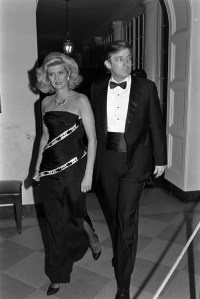 Ivana Trump and Donald J. Trump attend an event at the White House in Washington, D.C., on February 11, 1985.