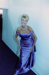 Ivana Trump attends a party and fashion show at Syon House in London, England, on June 9, 1999.