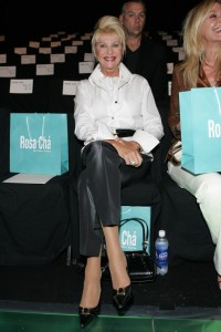 Ivana Trump attends Rosa Cha's spring 2007 runway show at Bryant Park Tent.