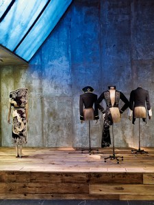 Ensembles embroidered with gold bullion and military braid from McQueen's What a Merry-Go-Round (fall 2001) and Banshee (fall 1994) collections.